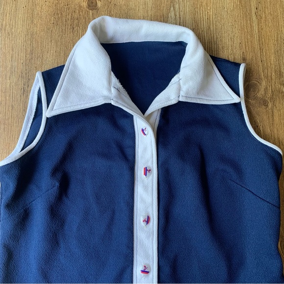 Vintage Tennis Romper XS 80s Costume - Picture 2 of 10